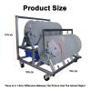 4/6 Axle Reel Holder/Dispenser,Silver Wire Spool Rack with Wheels,Electrical Wire Spool Holder Cart,Independent Bearing for Industrial(6 reel) view 2