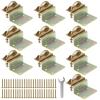 10 Sets Antenna Pole Mount Z Bracket Heavy-Duty M8 U Bolt Windproof Antenna Mast Clamp Galvanized Steel + 50 Screws for Home Outside TV Antenna Pole Holder view 1