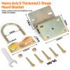 10 Sets Antenna Pole Mount Z Bracket Heavy-Duty M8 U Bolt Windproof Antenna Mast Clamp Galvanized Steel + 50 Screws for Home Outside TV Antenna Pole Holder view 2