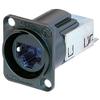 NE8FDY-C6-B EtherCON D-Shape CAT6 Panel Connector, Nickel Housing view 1