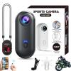 cetzork Mini 120 4k Camera for Recording, HD 1080p/4k Hands Free POV Pro Body Camera, Wearable Adventure Motorcycle Cam with Audio Video, for Vlogging Cycling Baseball (Black, 1080P) view 1