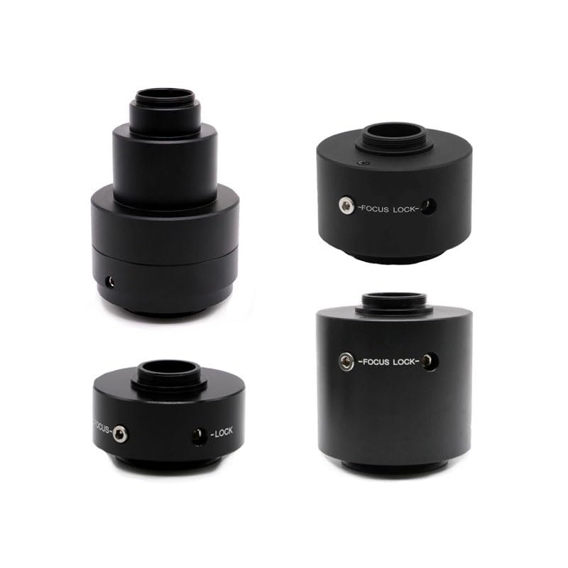 1pc 1X 0.35X 0.5X 0.63X Focusable Microscope C Mount Adapter Trinocular Reduce Lens CCD Camera Adapter for Microscope(1PC 0.63X Adapter)