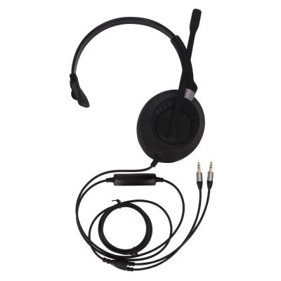 X6S PC MV Telephone Headset, Business Headset with Dual 35mm. Plug, HD Noise Reduction Monaural Headset for Call Center Customer Service, All Day Comfort with Volume