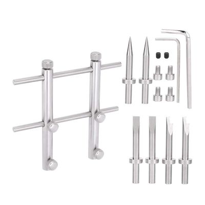 Camera Lens Repairing Remove Tool Set, Spanner Wrench with Replaceable Heads, Stainless Steel 105mm Opening - Durable Construction, Multi - Head Design for Large and Small Lens