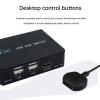 HDMI Synchronizer, HD 2-Screen Splitter, 2 Port for Two Computers Share One Monitor, Support Button Switch, 2 in 1 Out Seamless view 4