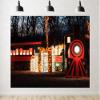 10x8ft Fabric Christmas Train Backdrop Polar Express with Christmas Shining Lights Decorations Photography Background for Xmas New Year Eve Kids Party Banner Decor Supplies Photo Booth Props view 1