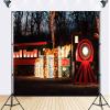 10x8ft Fabric Christmas Train Backdrop Polar Express with Christmas Shining Lights Decorations Photography Background for Xmas New Year Eve Kids Party Banner Decor Supplies Photo Booth Props view 2