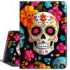 Case for 6 Inch Kindle 2024 and 2022 (11th Generation), Slim Soft Shockproof TPU Silicone Protective Back Shell Case for Kindle RS23CV / C2V2L3 E-Reader,Skull Sunflower view 1