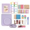 Instant Camera Accessories Bundle Kit Replacement for Mini 12, with Camera Bag, Strap, Photo Album, Clips, Frame, Stickers, and Pen - Protective PU Leather Bag, Decorative Photo (Purple) view 1