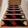 Stair Treads for Wooden Steps Indoor, Plaid 15 Pieces Stair Treads Carpet, Soft Stairway Runners Rugs, No Slip Staircase Mats for Kids Elders and Dogs view 1