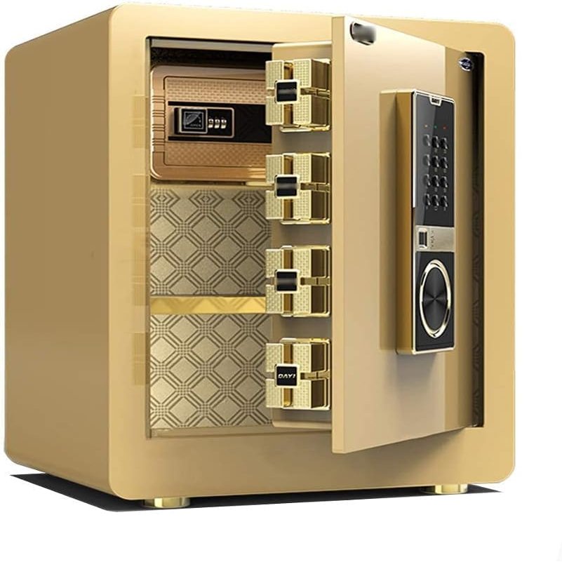 YHdtUO S for Home S, S, Double Smart Alarm All Steel Anti-Theft Fingerprint Password File Cabinet Office, Hotel S 45Cm Coffer,C Money,C-A