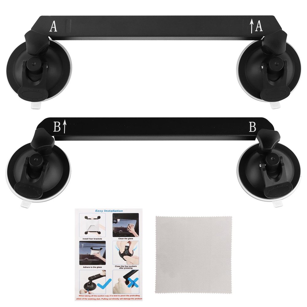 Kakalote Starlink Mini Car Suction Cup Mount, 2 Pack Replaceable Cups Starlink Mini Mount for Car Sunroofs or Windows, with Cleaning Cloth(Black)