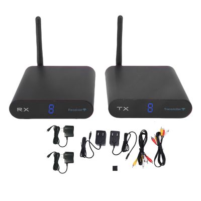 CHEOTIME Wireless AV Receiver Transmitter, AV Transmitter Receiver, Digital Transmitter and Receiver, 8 Channel 5.8GHz Sound Video Sender Receiver for DVD Camera TV