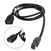 Conector Wire USB Audio Input Media Data Parts Replacement Vehicle 100cm Length 1pcs 1x Accessories view 2