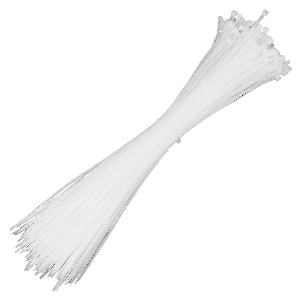 16 inch White Zip Ties Heavy Duty 200 PCS,220 lbs Ultra Strong Plastic Wire Ties, Large Cable Ties Extra Long Tie Wraps, Indoor and Outdoor UV Resistant (white, 16inch-200pcs)