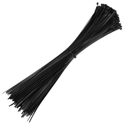 16 inch Black Zip Ties Heavy Duty 200 PCS,220 lbs Ultra Strong Plastic Wire Ties, Large Cable Ties Extra Long Tie Wraps, Indoor and Outdoor UV Resistant (black, 16inch-200pcs)
