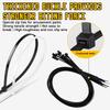 16 inch Black Zip Ties Heavy Duty 200 PCS,220 lbs Ultra Strong Plastic Wire Ties, Large Cable Ties Extra Long Tie Wraps, Indoor and Outdoor UV Resistant (black, 16inch-200pcs) view 3