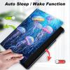 Case for 2024 New Amazon Fire HD 8 & 8 Plus Tablet (12th Generation/10th Generation, 2024/2022/2020 Release),Slim Soft Shockproof TPU Silicone Protective Back Shell Case,Blue Marine Jellyfish view 3