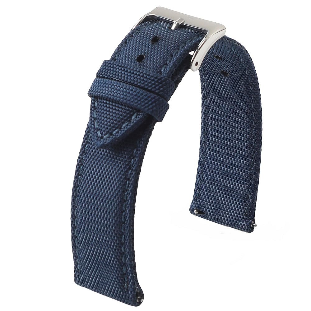 18mm 19mm 20mm 21mm 22mm 24mm Waterproof Sailcloth Watch Strap Two-Sided Nylon Watchband Quick Release Band Sport Belt For Men(BLUE,22mm)