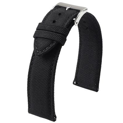 18mm 19mm 20mm 21mm 22mm 24mm Waterproof Sailcloth Watch Strap Two-Sided Nylon Watchband Quick Release Band Sport Belt For Men(BLACK,18mm)