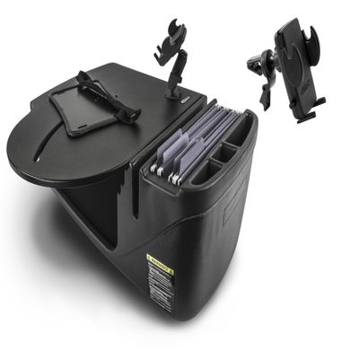 AutoExec Roadmaster Car Desk and Portable Workstation with Phone Mount and Phone Vent Clip, Black
