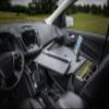 AutoExec Roadmaster Car Desk and Portable Workstation with Phone Mount and Phone Vent Clip, Black view 2