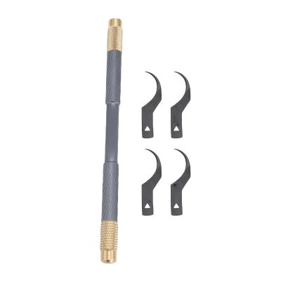Zunate Chip Repair Thin Blade, Chip Repair Blade Set with 4 Blades and 1 Handle for Removing Power Supply, CPU Remover Circuit Board Motherboard Repair Knife for IC Hard Drive