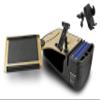 AutoExec Reach Desk Front Seat Car Desk and Portable Workstation with Tablet Mount and Phone Vent Clip, Natural view 1
