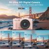 4K/5K Digital Camera  75MP UHD Vlogging Camera for Photography & Video, WiFi, Autofocus, 3" Flip Screen, 18X Zoom  Compact Starter Kit (Pink) view 2