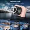 4K/5K Digital Camera  75MP UHD Vlogging Camera for Photography & Video, WiFi, Autofocus, 3" Flip Screen, 18X Zoom  Compact Starter Kit (Pink) view 3