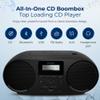 Philips Portable CD Player Boombox with Bluetooth, FM Radio, Dynamic Bass Boost Speakers, USB/Headphone Jack/Aux Input, All-in-One Compact Stereo Sound CD Player for Home, CD-RW/MP3 Playback view 2