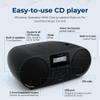 Philips Portable CD Player Boombox with Bluetooth, FM Radio, Dynamic Bass Boost Speakers, USB/Headphone Jack/Aux Input, All-in-One Compact Stereo Sound CD Player for Home, CD-RW/MP3 Playback view 4