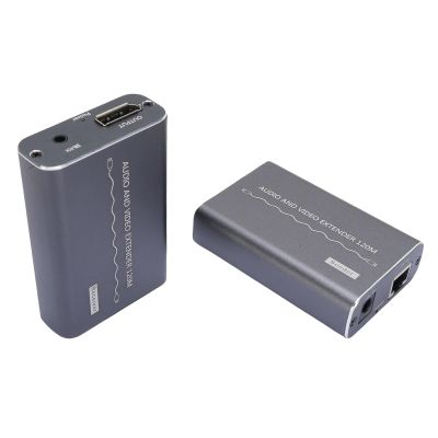 fosa Display Port Extender Over Cat5e Cat6 Ethernet Cable, 120m 4K@30Hz DP Balun Kit, 1 in 1 Out Display Port Repeater for Digital Signage, Video Conference, Security Monitor (US Plug)