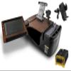 AutoExec Reach Desk Front Seat Car Desk and Portable Workstation with 400 watt Power Inverter, Phone Mount, Tablet Mount and Phone Vent Clip, Mahogany view 1