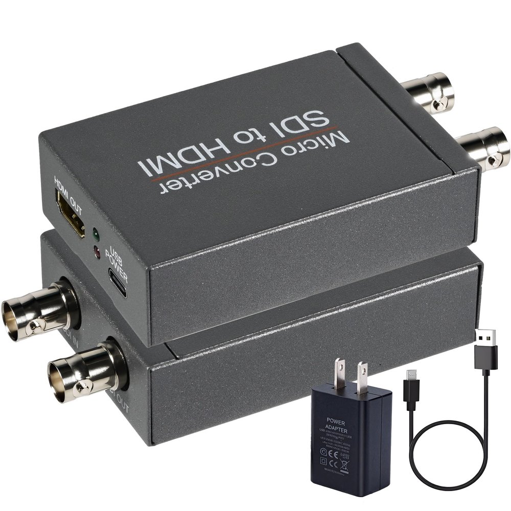 SDI to HDMI Converter with Auto Format Detection, Converting SD-SDI/HD-SDI/3G-SDI Signal to HDMI Signal for SDI Video Matrix, SDI Hard Disk Recorder, Camera, TV, Monitor and Projector
