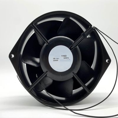 T755D 50/60Hz 172x150x55mm 172mm AC200V 43/40W 2-Wire All-Metal Heat-Resistant Cooling Fan