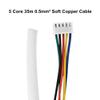 5 35m 05mm2. Round Flexible Copper Cable, Video Door Phone System Cable, Quality Soft Copper Wire with Insulation, Includes 2 Spare Connectors for Replacement view 3
