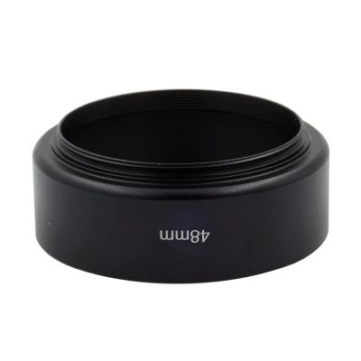 48mm Standard/Tilted Vented Metal Lens Hood and Lens Cap for Canon QL17 GIII Camera/for Leica R35 F2/R35 F2.8/R50 F1.4 Lens Excellent(Lh141)