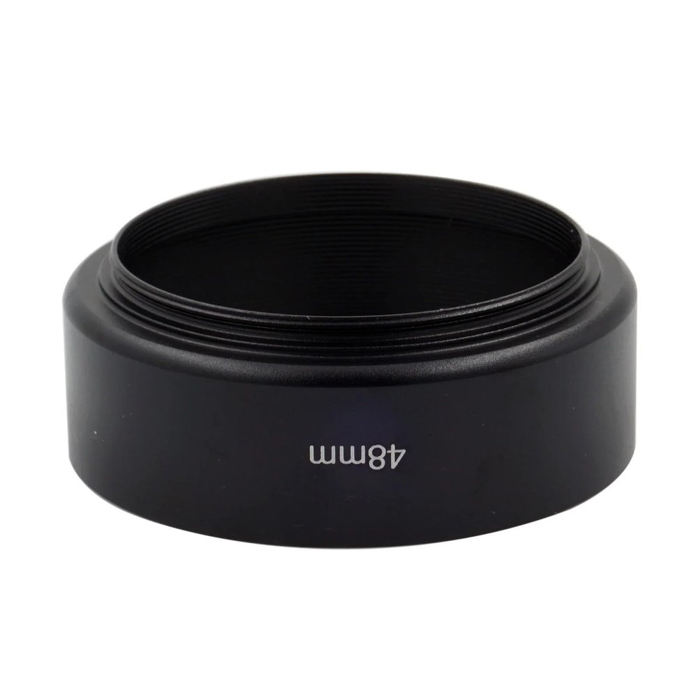 48mm Standard/Tilted Vented Metal Lens Hood and Lens Cap for Canon QL17 GIII Camera/for Leica R35 F2/R35 F2.8/R50 F1.4 Lens Excellent(Lh141)
