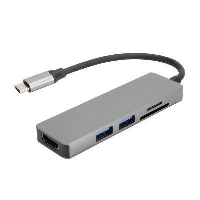 5 in 1 Type C to HD Multimedia Interface Adapter, USB C Hub Docking Station, Portable 4K Display Multifunctional HUB with USB 30., SD Card Reader, Delivery for