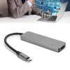 5 in 1 Type C to HD Multimedia Interface Adapter, USB C Hub Docking Station, Portable 4K Display Multifunctional HUB with USB 30., SD Card Reader, Delivery for view 4