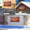 Fall Autumn Outdoor TV Cover 60 to 65 inch Forest Orange Red Leaf Tree Waterproof Weatherproof TV Covers for Outside with Zipper Remote Control Pocket Outdoor Flat Screen Protector view 3