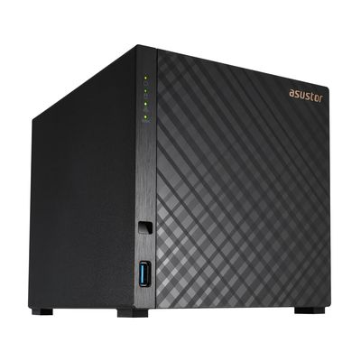 Asustor Drivestor 4 Gen 2 AS1204T, 4 Bay NAS, Quad-Core 1.7GHz CPU, 2.5GbE Port, 1GB DDR4, 3 USB 3.0, Network Attached Storage for Personal and Home Cloud Backup (Diskless)