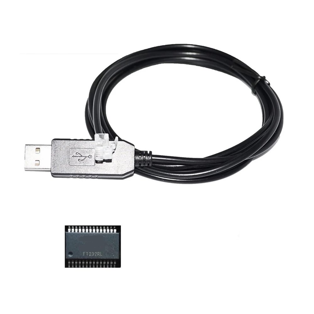 Treayes F&T>D*I FT232RL USB to 4-Pole RJ10 RS232 Serial Communication DEBUG Cable for SCHINDLER Elevator IDD X3 Diagnostics Interface to PC(5M,USB - RJ10)