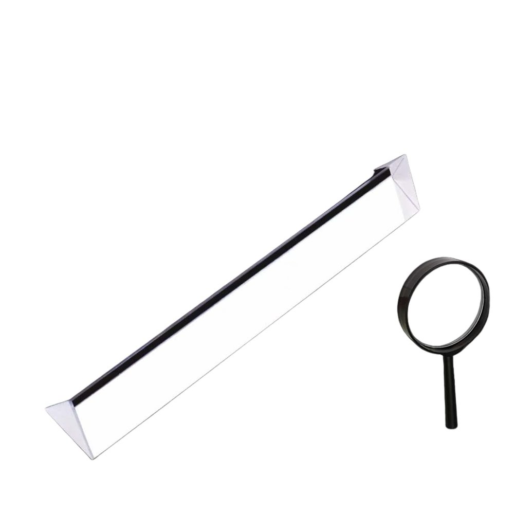 Crystal Clear Optical Glass Triangular Prism for Photography Rainbow Prism Crystal prisms Light Spectrum Experiments for Stunning Rainbow Effects & Science Education (200mm)