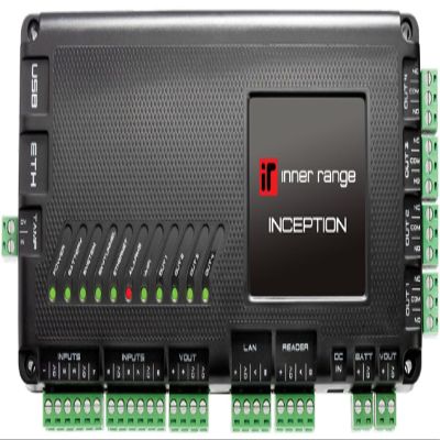 Inner Range 996300NA Inception Controller (North America), Built-in Web Interface, 8X Universal Zone Inputs, 4X Auxiliary Relay Outputs, Manage up to 4 Doors with the Controller, RS-485, USB Port