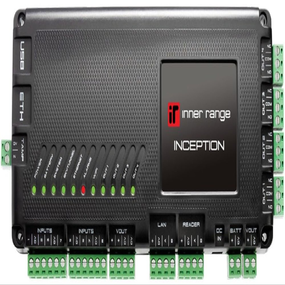 Inner Range 996300NA Inception Controller (North America), Built-in Web Interface, 8X Universal Zone Inputs, 4X Auxiliary Relay Outputs, Manage up to 4 Doors with the Controller, RS-485, USB Port