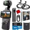 DJI CP.OS.00000301.01 Osmo Pocket 3 4K 120fps Handheld 3-Axis Gimbal Stabilizer Bundle with 128GB microSDHC Card, 2X Clip-On Mini Lapel Mic, Cleaning Cloth & Deco Gear Unofficial Master Guide view 1