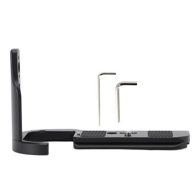 90 L-Angle Metal Bracket for Camera - Robust Aluminium Bracket with Base, 1/4" and 3/8" Holes for Quick Changes, Compatible with R52 R5II - Durable Plate C