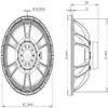 B&C Speakers 18DS100-4 18 inch Subwoofer Pro Sound Reinforcement PA Systems 4 Ohms 1500 Wrms 3000 Watt Peak Woofer Cone TWP Waterproof Both Sides view 4